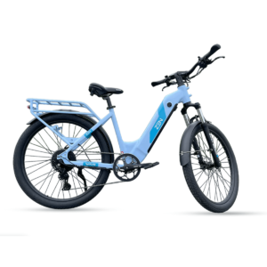 Zen Wave Electric Bike – Sky Blue right side view