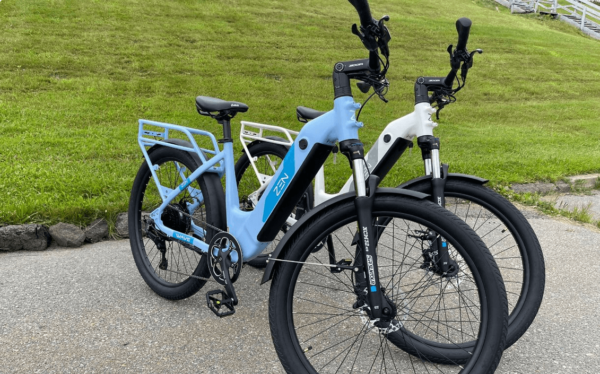 Zen Wave Electric Bike – Starlight White . Sky Blue