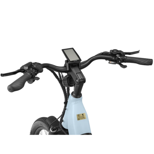 Velotric Packer 1 Heavy-Duty Cargo E-Bike - Sky Blue Handlebar Image